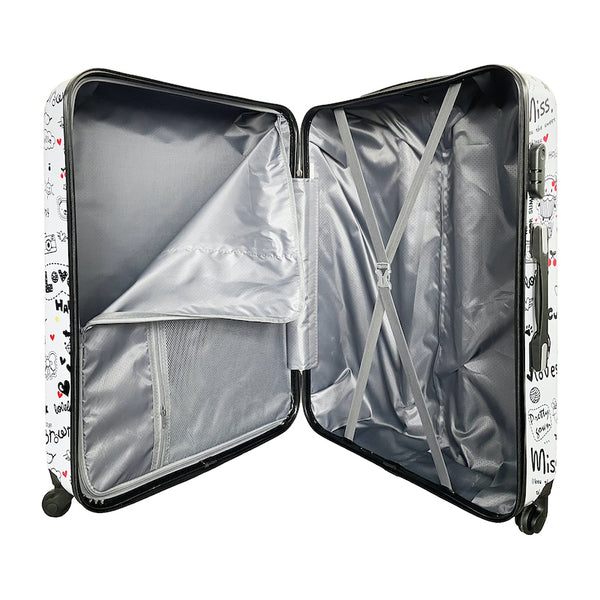 Set of 3 Hard ABS Trolley Suitcases - RIGIDO_FANTASIA