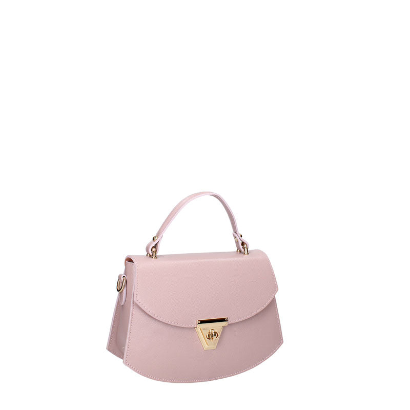 Small women's leather bag with Twist closure - 7202.
