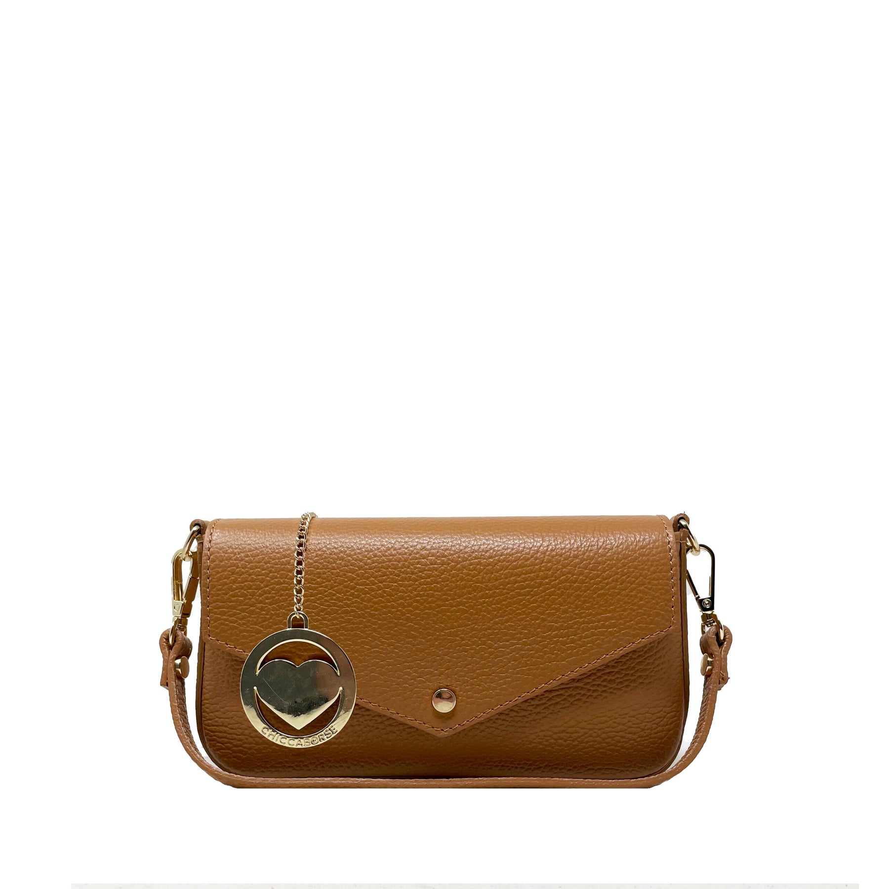 Small Women's Leather Bag with Chain - k077