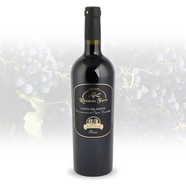 750 ml bottle of red wine D.O.C. Castel del Monte