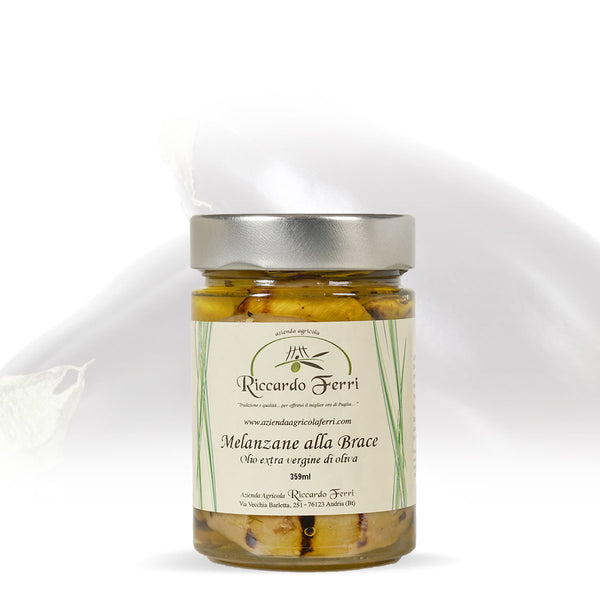 359 gr Melanzane alla brace sott'olio con olio extra vergine d'oliva
