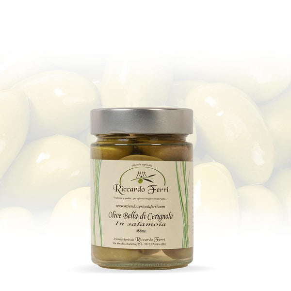 359 gr Bella di Cerignola green olives in brine