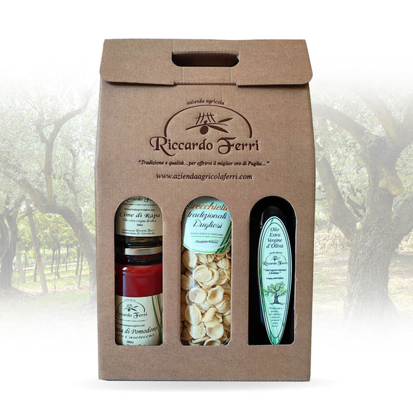 Assorted Tasting Kit (oil, orecchiette, tomato puree, preserve)