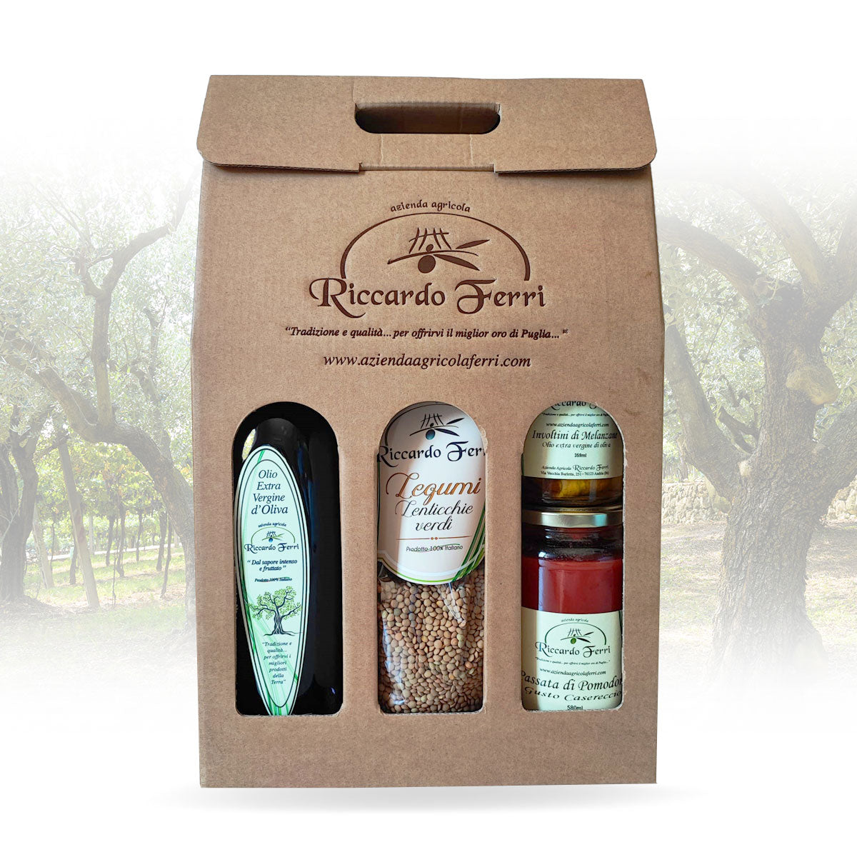 Assorted Tasting Kit (oil, lentils, tomato puree, preserve)