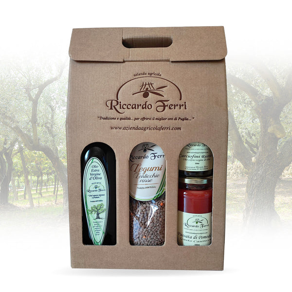 Assorted Tasting Kit (oil, red lentils, tomato puree, preserves)