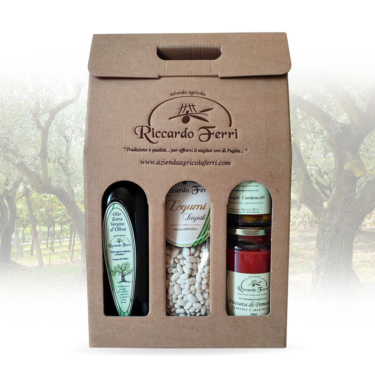 Assorted Tasting Kit (oil, beans, tomato puree, preserve)