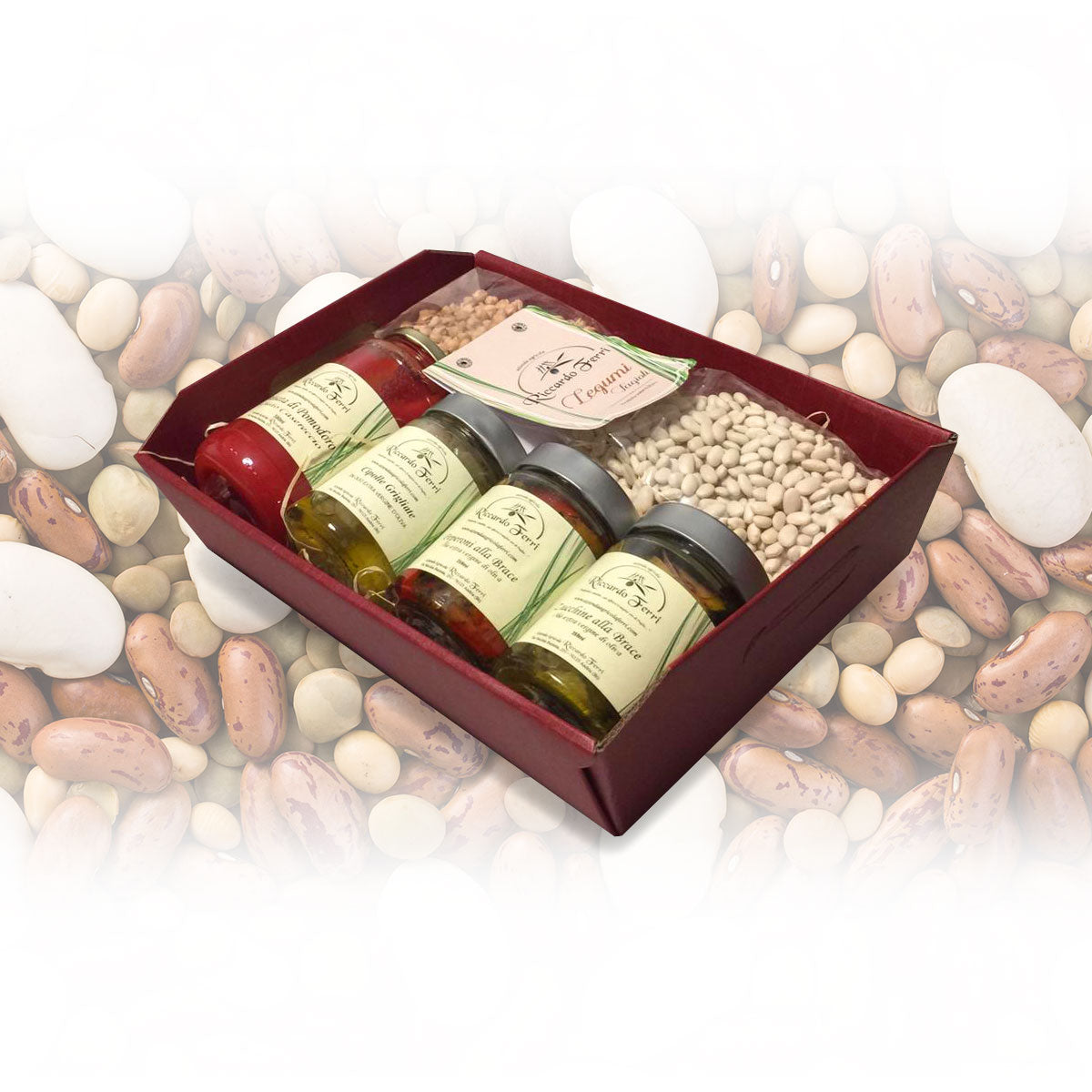 Small tray with typical products from Puglia