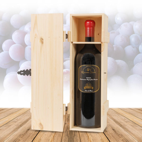 Magnum 3 Liters "Nero di Troia" IGP in pine wood case