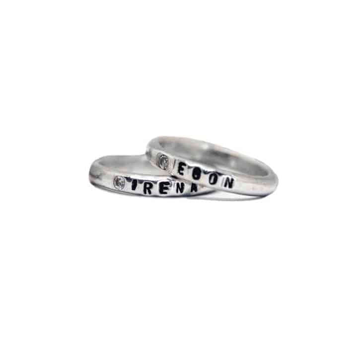 anello fede con nome
