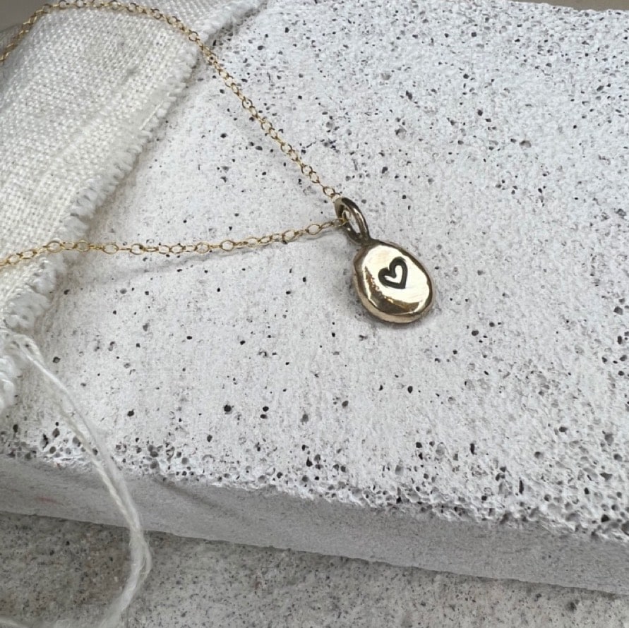 pepita cuore oro collana