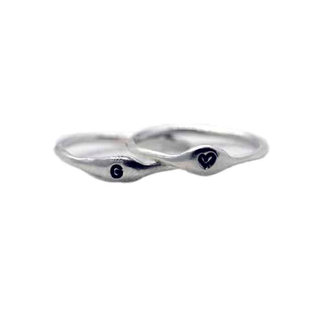 Custom Mini.Mì Silver Ring