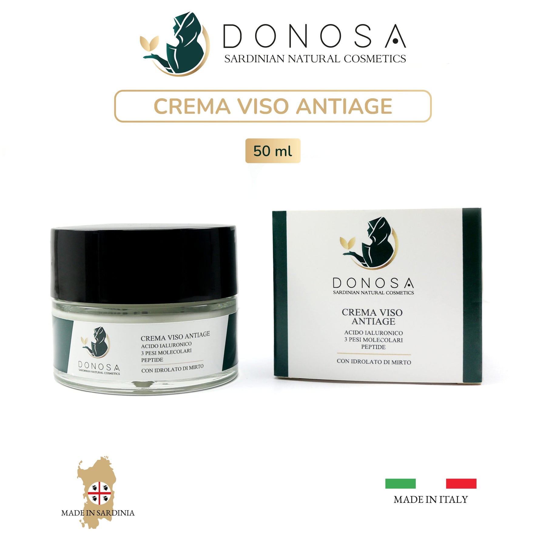 Anti-Aging Face Cream with Sardinian Myrtle Bio + Pouch