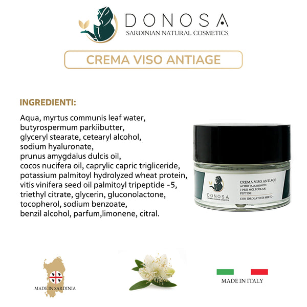 Anti-Aging Face Cream with Sardinian Myrtle Bio + Pouch