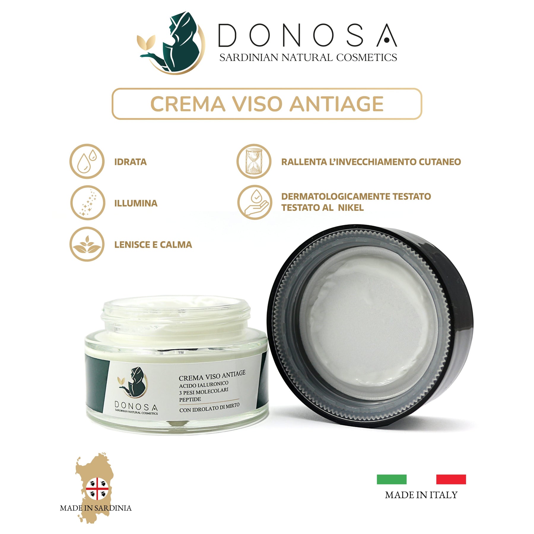 Anti-Aging Face Cream with Sardinian Myrtle Bio + Pouch