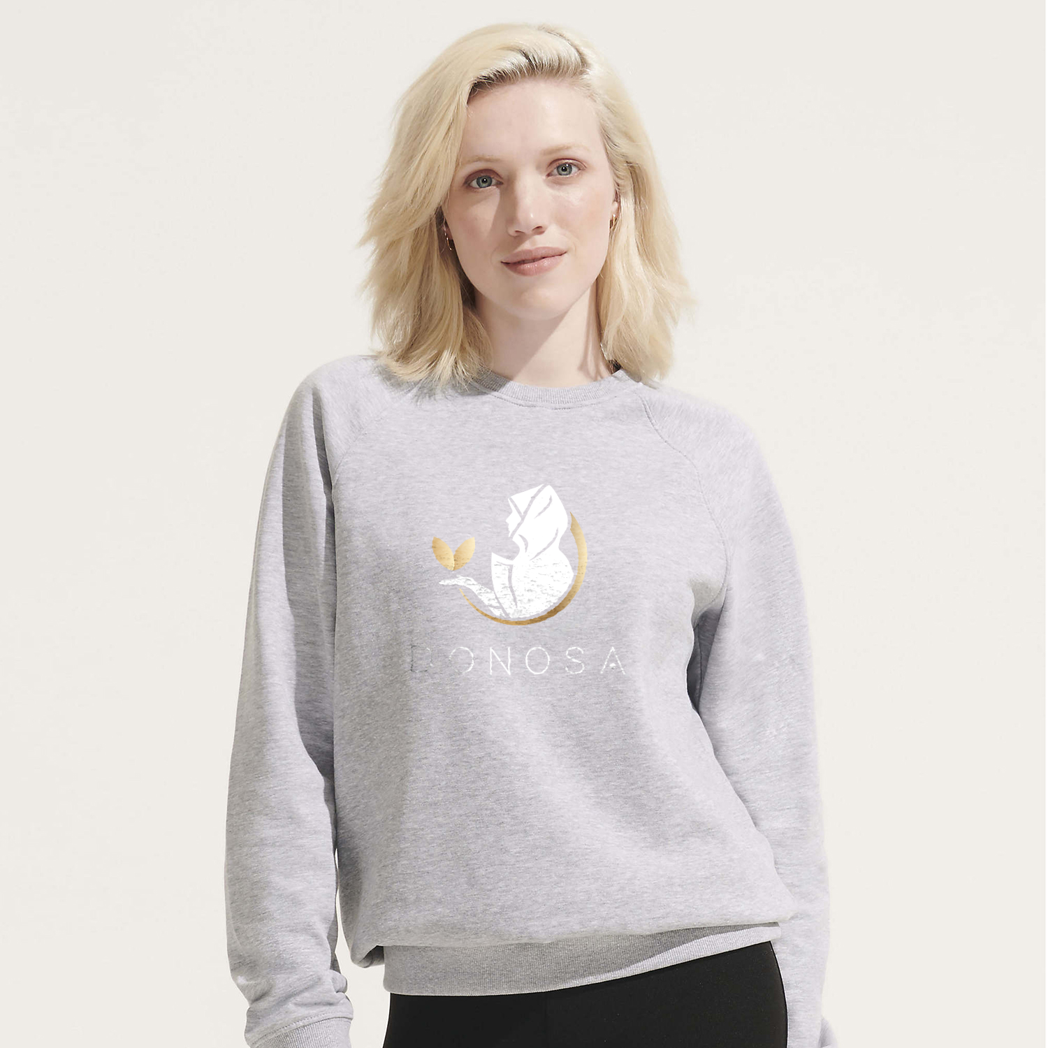 Unisex Organic Hoodie White/Gold