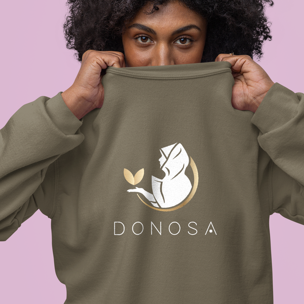 Unisex Organic Hoodie White/Gold