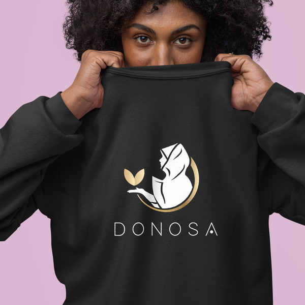 Unisex Organic Hoodie White/Gold