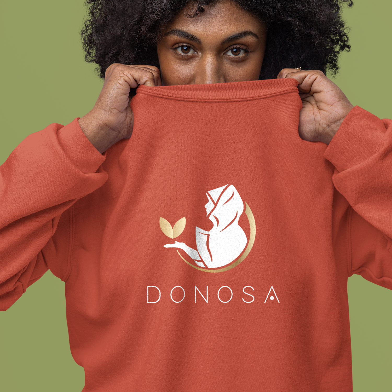 Unisex Organic Hoodie White/Gold