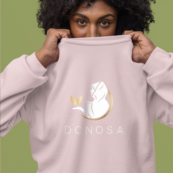 Unisex Organic Hoodie White/Gold