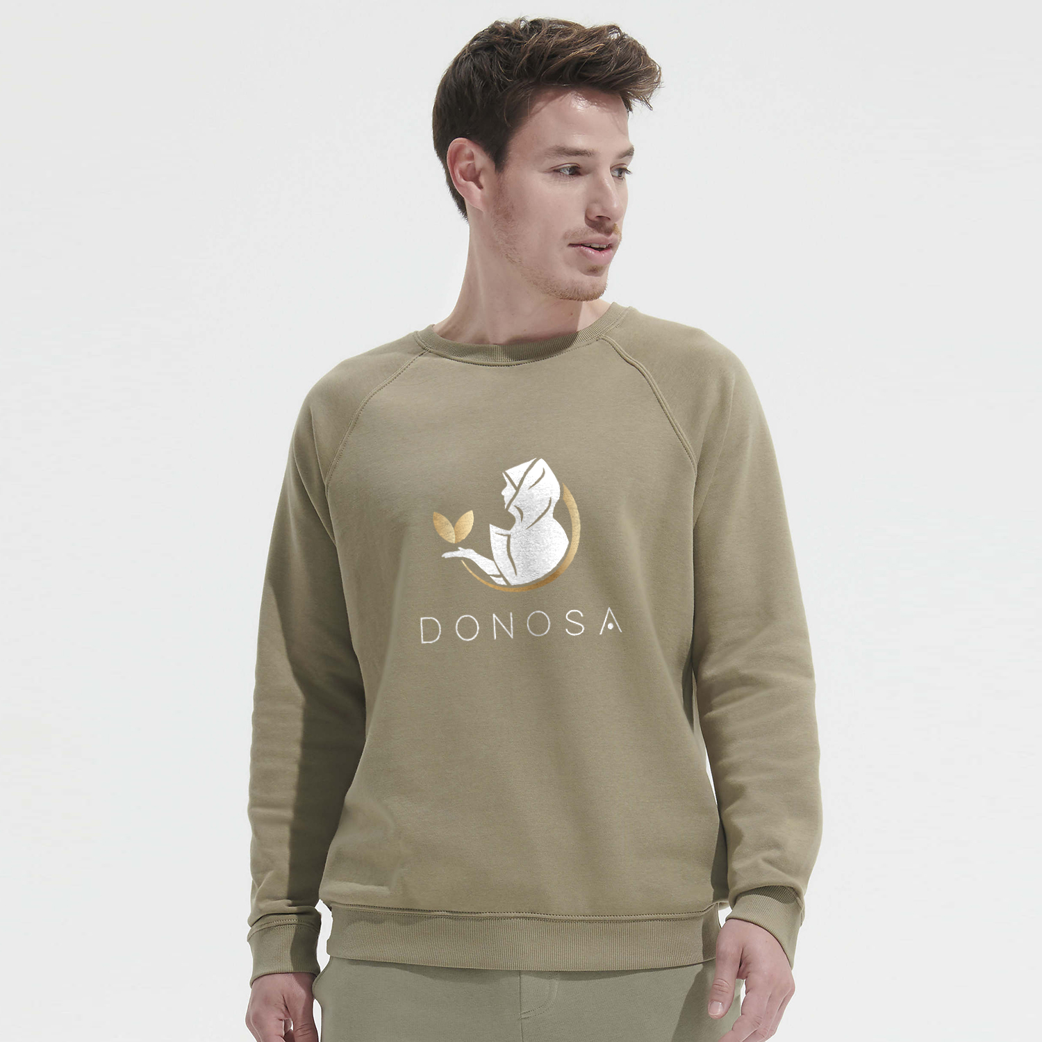 Unisex Organic Hoodie White/Gold