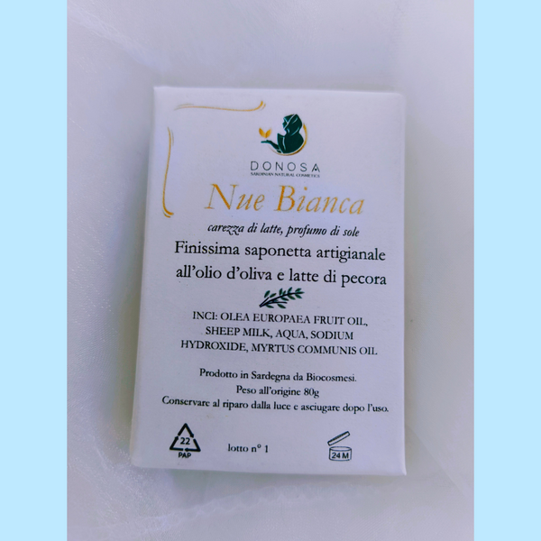 Sapone solido al latte di pecora Nue Bianca – Mirto e delicatezza
