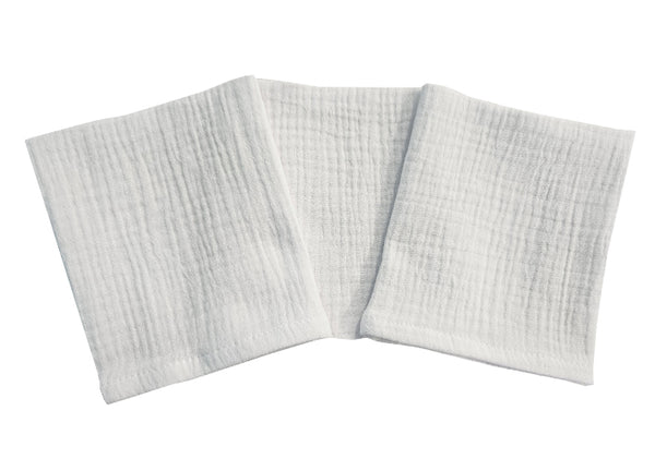 Muslin premium tetra krpice 30x30cm - Set 3/1 - Bijele