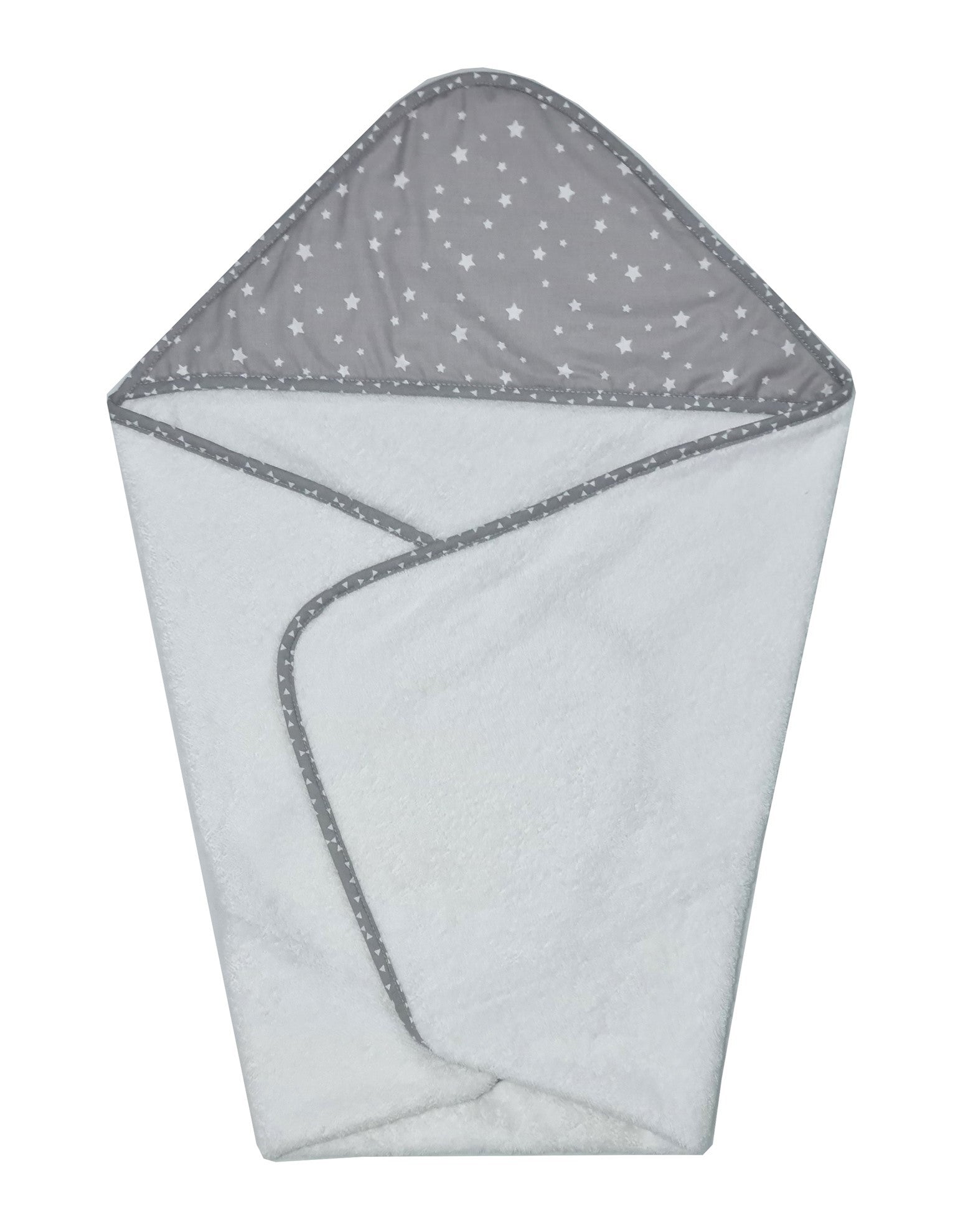 Cotton Towel 75x75cm - Pattern - Gray Stars 2