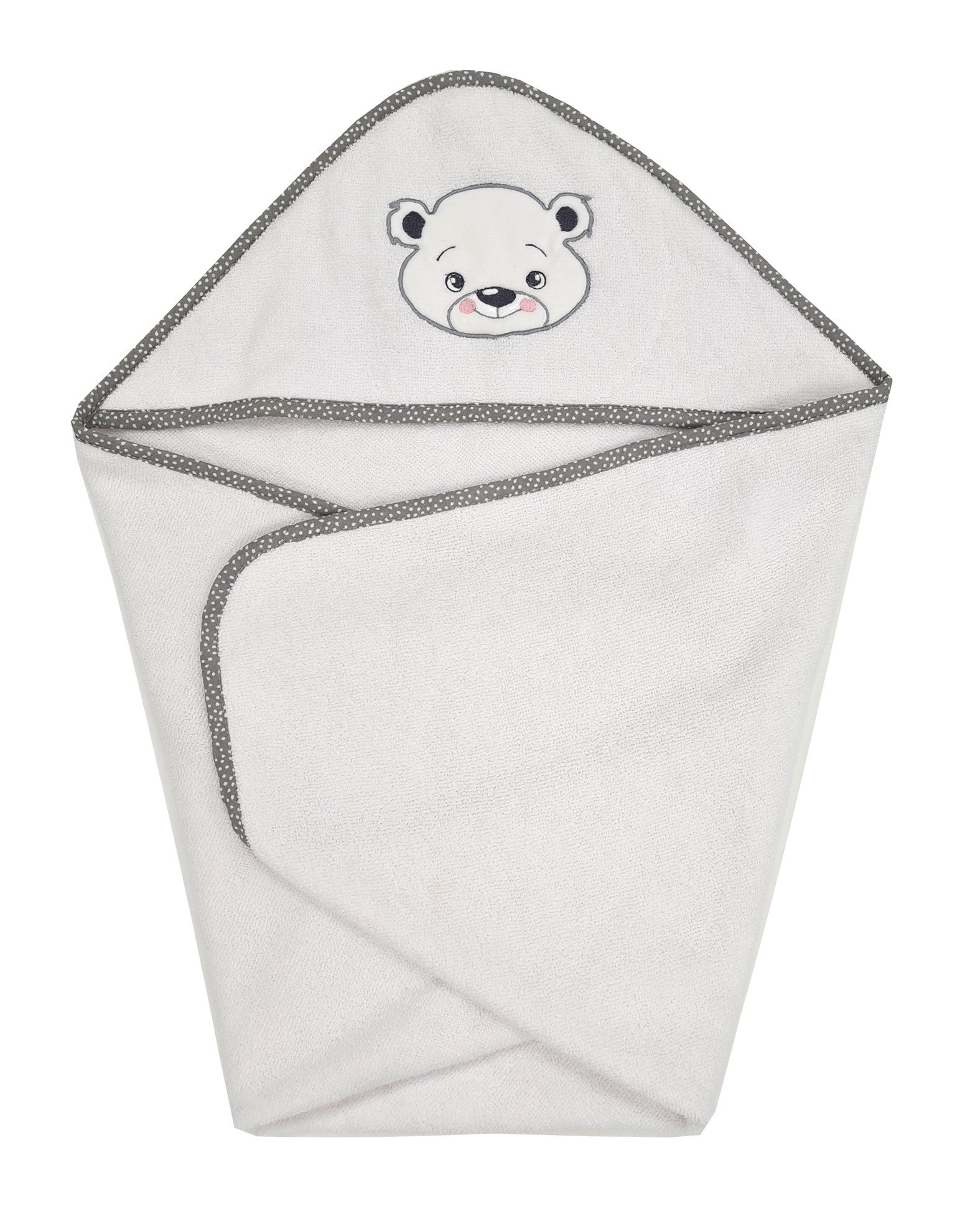 Cotton Towel 75x75cm - Embroidered - White