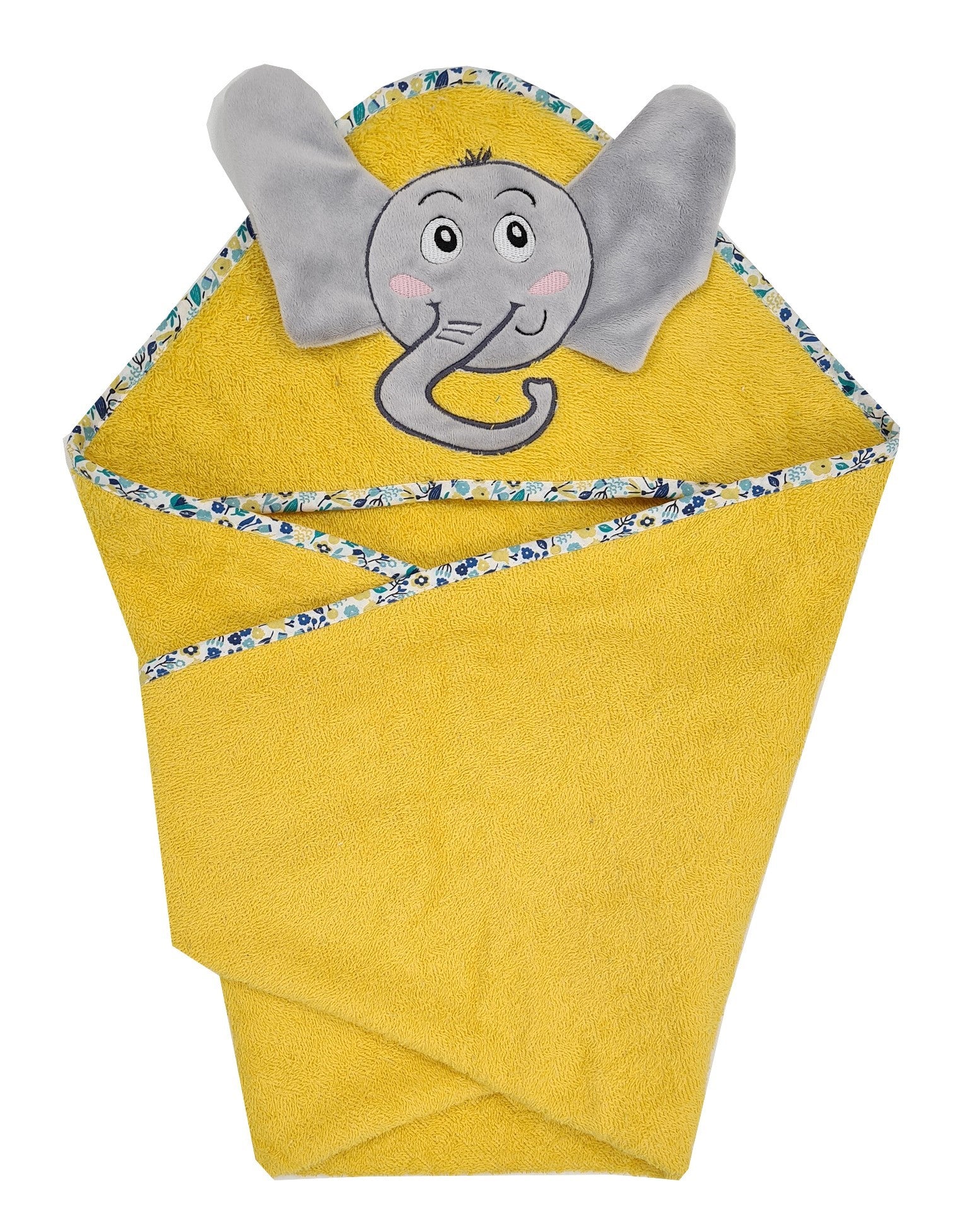 Cotton Towel 75x75cm - Embroidered - Elephant