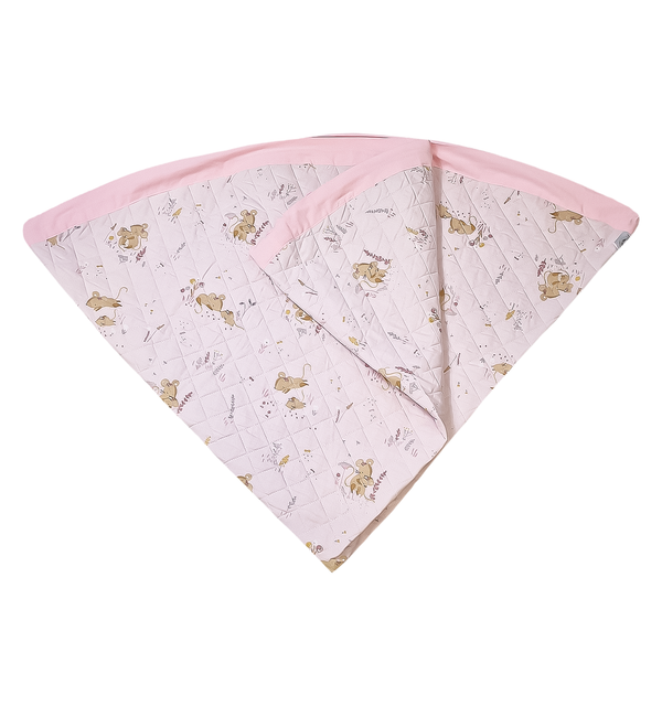 Play Mat and Toy Bag 2in1 - Pink Mouse