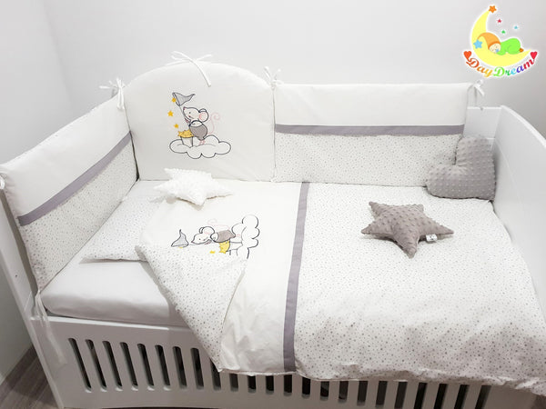 Premium set posteljine 60x120cm - 2-dijelni - Miš na oblaku