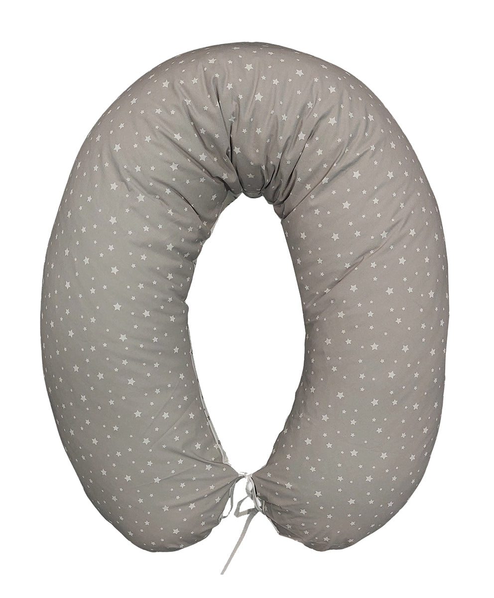 Nursing Pillow with Cotton Cover 170cm - Gray Stars 2