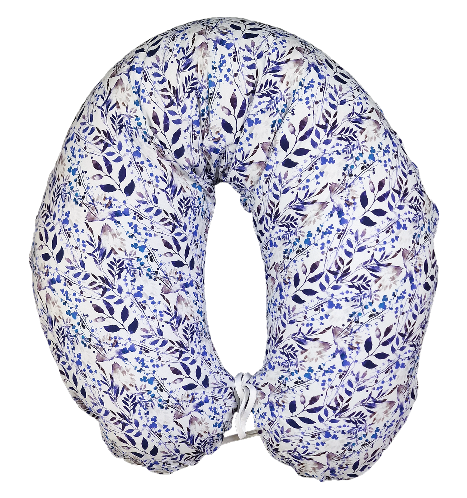 Nursing Pillow with Cotton Cover 130cm - Purple Flowers