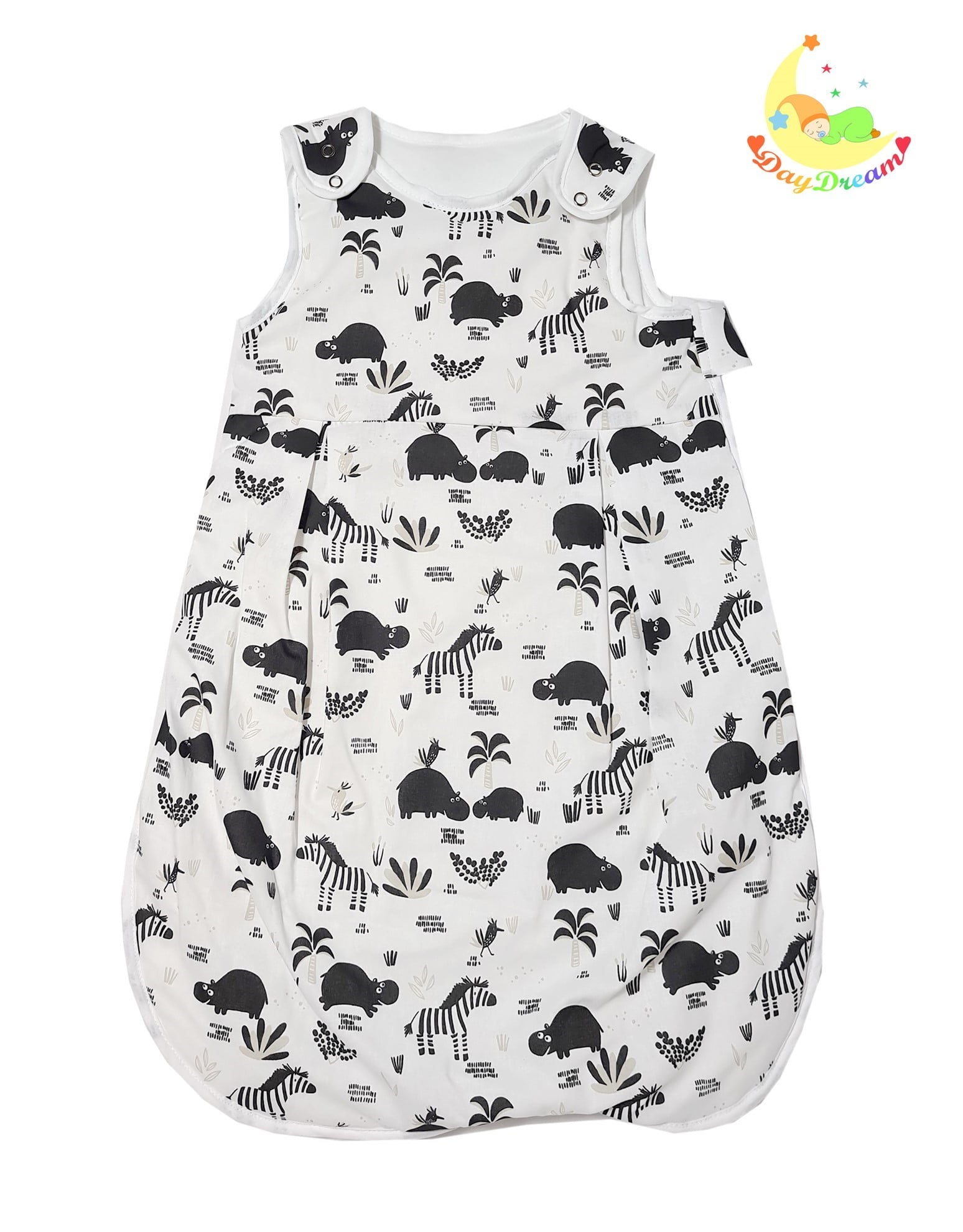 Classic Sleeping Bag with Filling - Zebra and Hippo