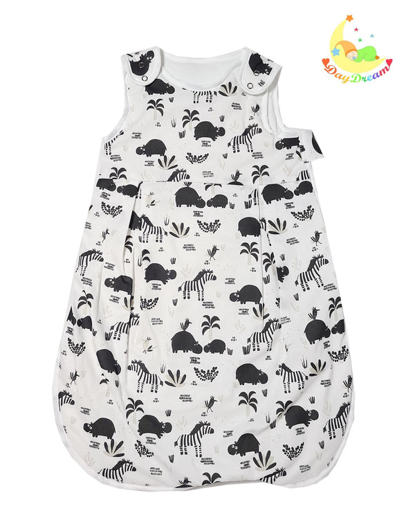 Classic Sleeping Bag with Filling - Zebra and Hippo