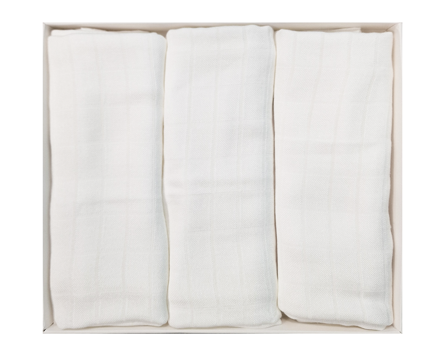 Set bambus tetra pelena 75x75cm u poklon kutiji - Set 3/1 - Bijele