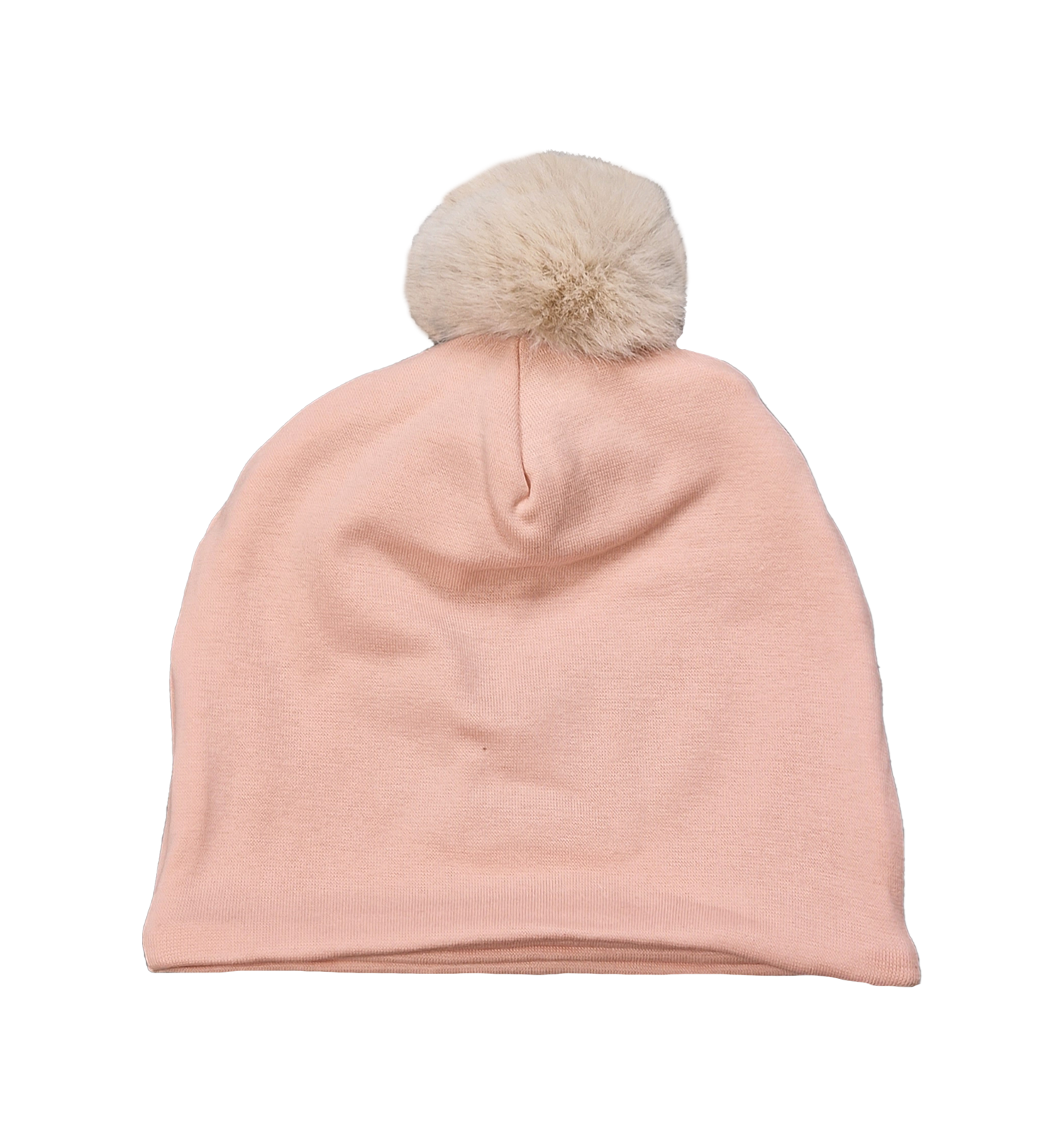 Hat with Pompon - Peach Color