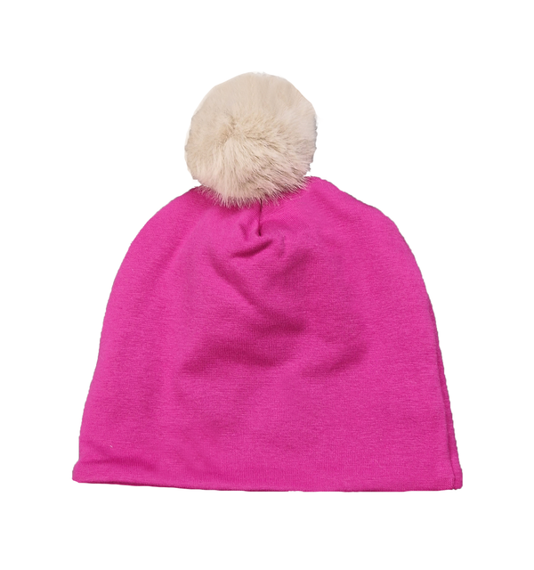 Hat with Pompon - Pink