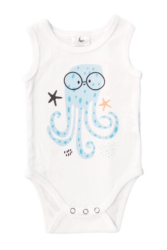 Sleeveless Bodysuit - Baby Octopus