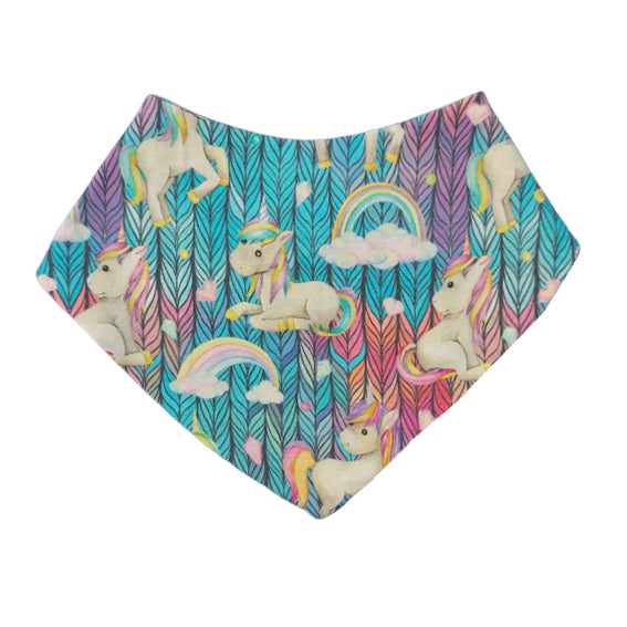 Bib scarf - Turquoise unicorn
