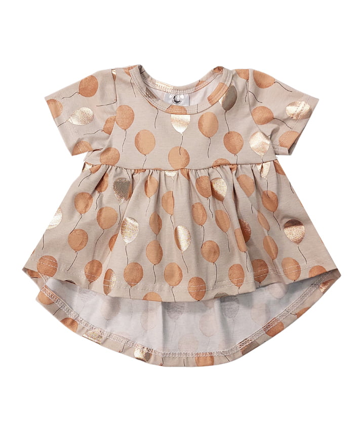 Short Sleeve Tunic - Golden Balloons