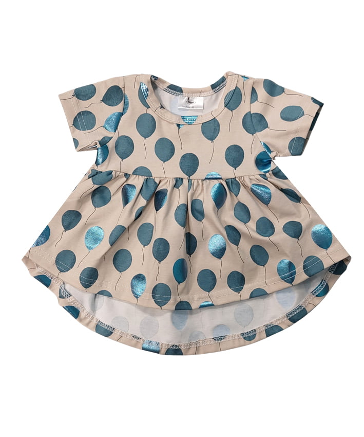 Short Sleeve Tunic - Blue Balloons