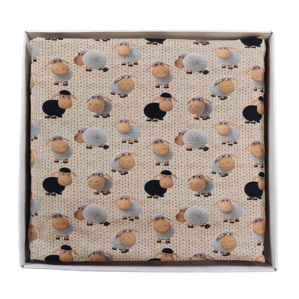 Cotton Minky Blanket 80x100cm - Sheep