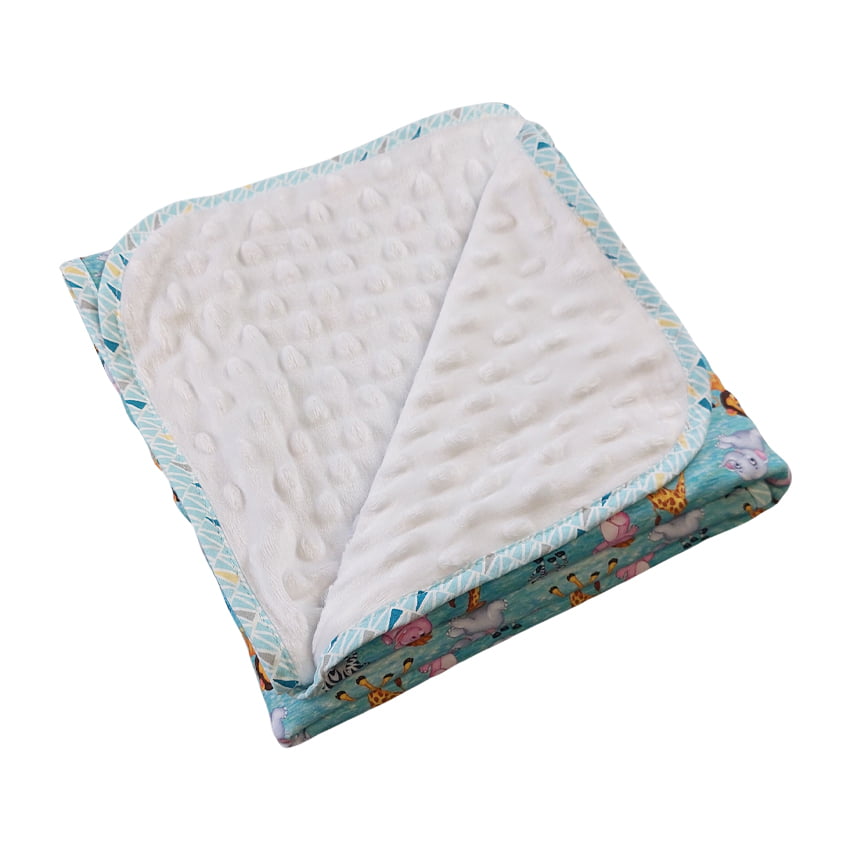 Cotton Minky Blanket 80x100cm - Animal Kingdom