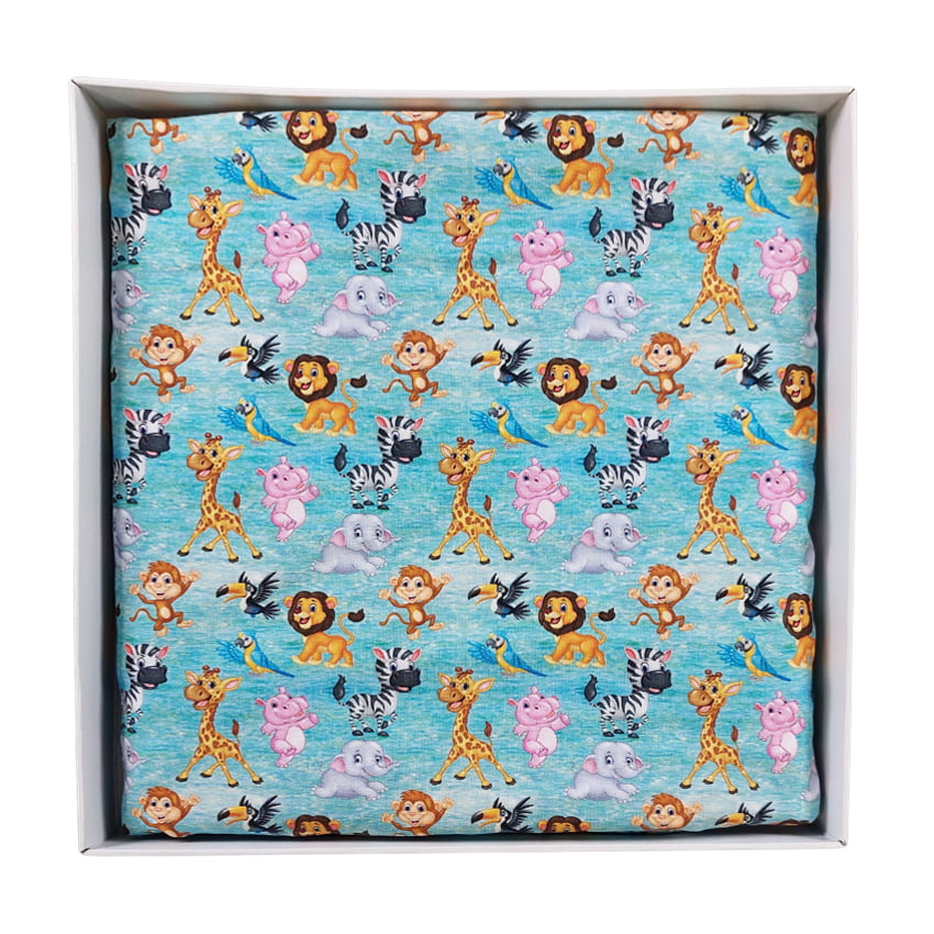 Cotton Minky Blanket 80x100cm - Animal Kingdom