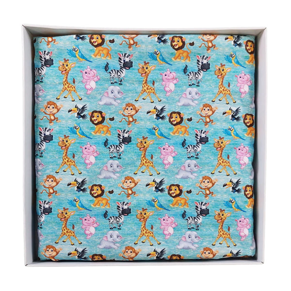 Cotton Minky Blanket 80x100cm - Animal Kingdom