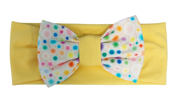 Headband with Bow - Yellow