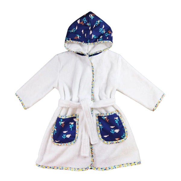 Bamboo Bathrobe - Design - Marine