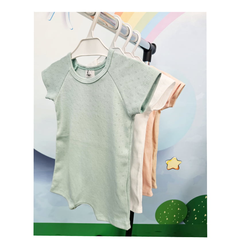 Breathable Short Sleeve Romper - Mint