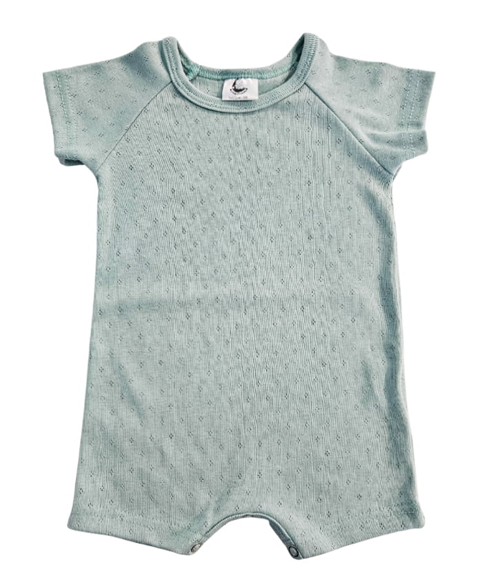 Breathable Short Sleeve Romper - Mint